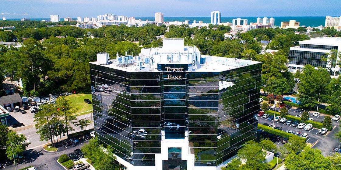 Drone shot of Pavillion I Exterior